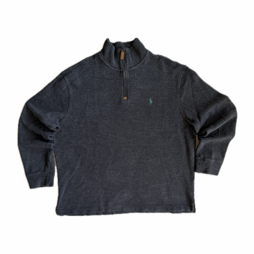 Polo Ralph Lauren Men's Gray Quarter Zip Sweater — Size XL